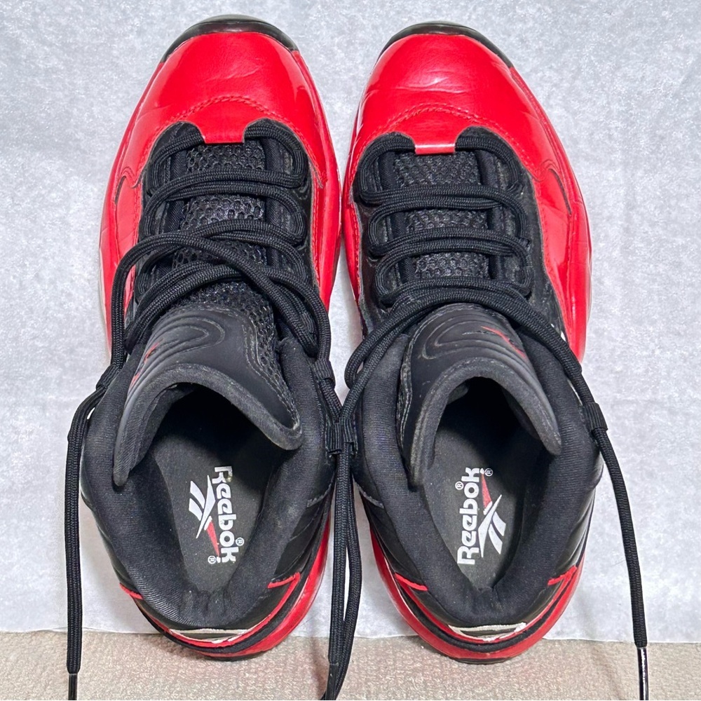 Reebok Youth/Kids Black/Red Question Mid J Street Sleigh Sneakers Shoes SZ US 5 - Picture 5 of 11